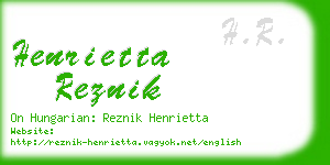 henrietta reznik business card